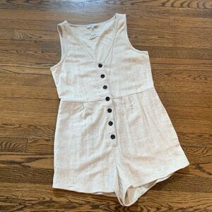 Madewell NWT linen blend romper, 2